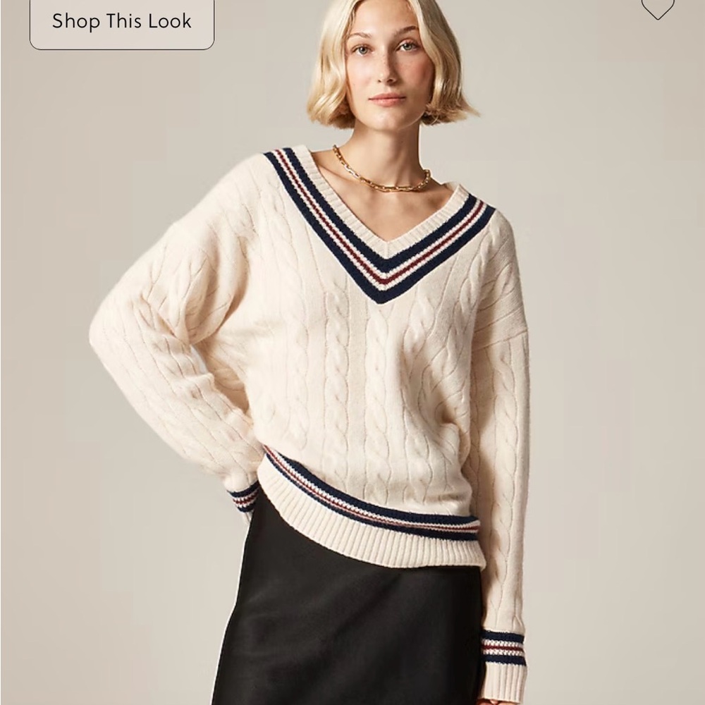 J Crew Collection Cashmere cricket Sweater M